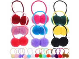 Elásticos De Cabelo Com Pompons Para Meninos E Meninas, 48 Peças, De Pelúcia.
