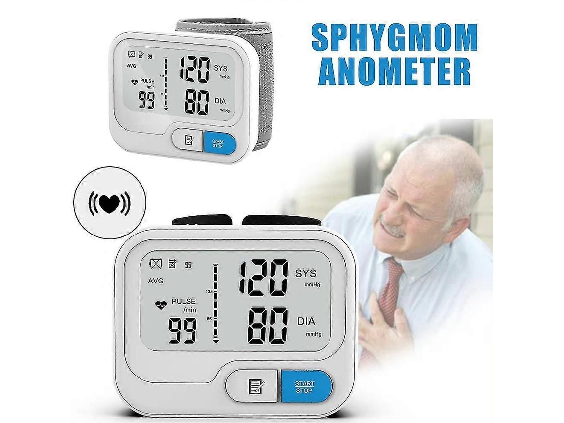 Monitor de Pressão Arterial Digital Automático de Pulso com Aparelho para Medir a Frequência Cardíaca. GOKOCO