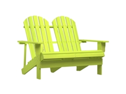Vidaxl Cadeira De Jardim Adirondack 2 Lugares Abeto Maciço Verde