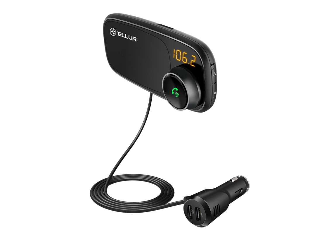 Transmissor Fm Bluetooth para Carro TELLUR Fmt-B6 Suporte Magnético Preto