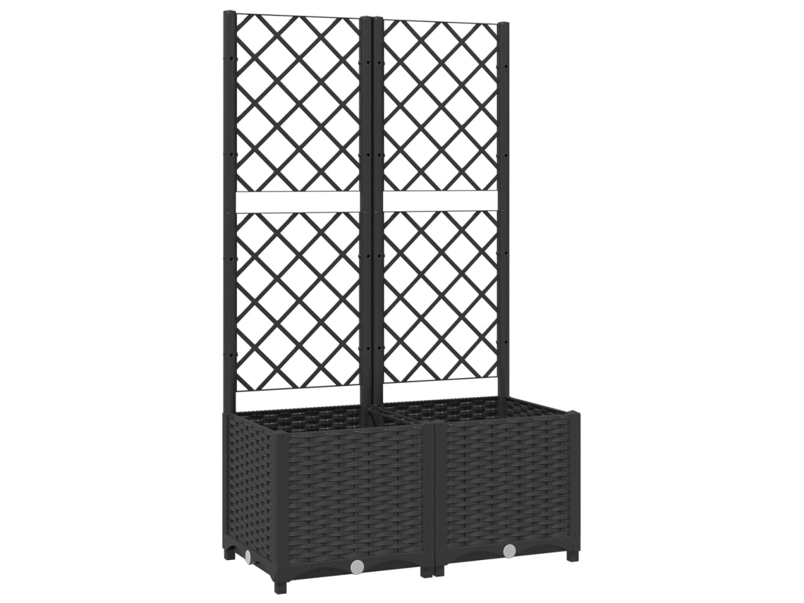 Garden Planter, Garden Planters Vidaxl Preto Polipropileno (80 X 40 X 136 Cm)