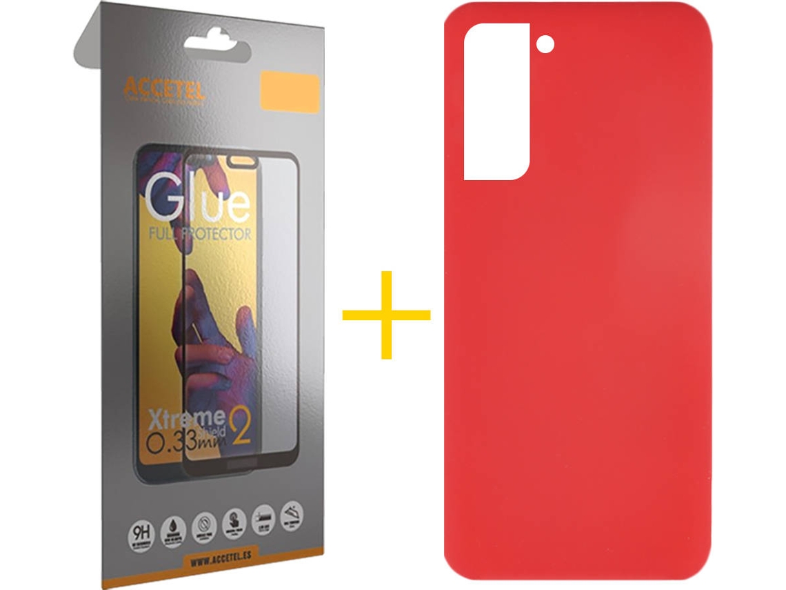 Capa + Película para Samsung Galaxy S22 5G ACCETEL Vermelho