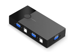 Kvm Switch Usb 2 Portas Vga Yizhood Preto