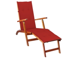 Deck Chair, Deck Chairs Vidaxl Vermelho Madeira De Acácia (n/a)
