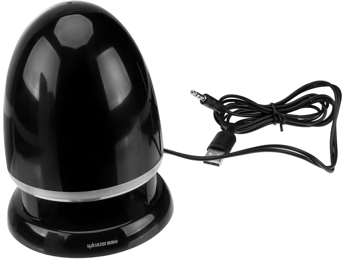 Mini Alto Falante Multimídia Com Entrada De Áudio Para Laptop, Celular, Tablet E Uso Interno, Nas Cores Preto E Azul Mini Alto Falante Gokoco