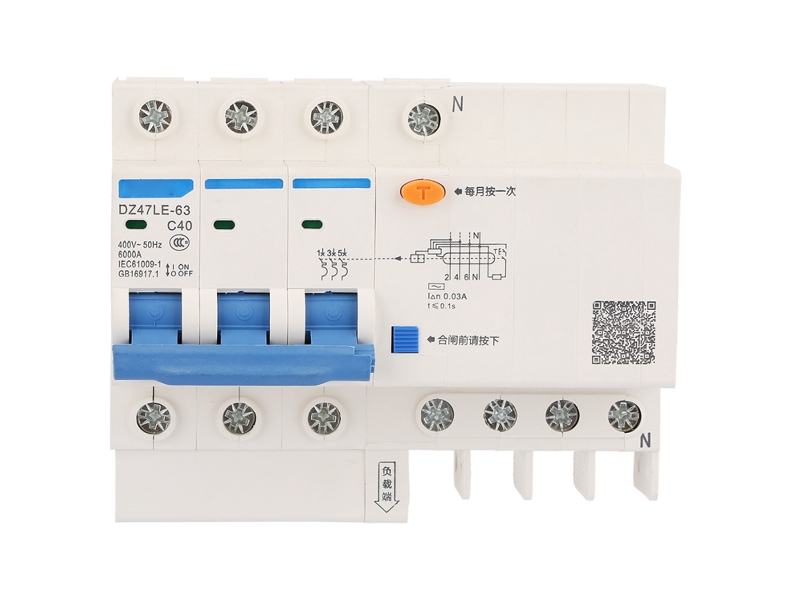 Interruptor de Circuito de Proteção contra Fugas 40A 3P+N C40 400V