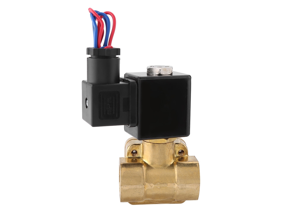 Válvula Solenóide Elétrica Brass Laxiscreed Normalmente Fechada, Duas Vias Para Automação E Controle De Líquidos