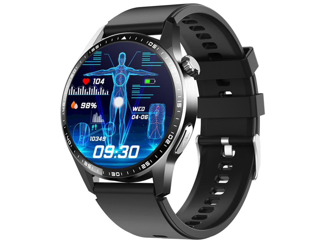 Smartwatch Yizhood F400 1.55 Inch Bluetooth Chamada Monitor De Tensão Arterial 350 Mah (android E Ios Preto)