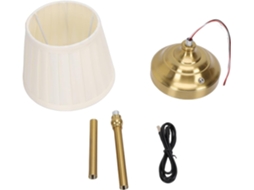 Luminária De Mesa Sem Fio Brrnoo, Recarregável E Com Intensidade Ajustável, Ideal Para Cabeceira, Com Cúpula De Tecido