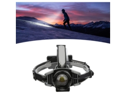 Lanterna de Cabeça Led Xhp99 Recarregável Via Usb com Zoom e 9 Núcleos, Super Brilhante para Atividades Ao Ar Livre BRILVIBERA