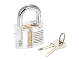 Conjunto de 15 Ferramentas de Arrombamento com 2 Cadeados Transparentes | S/MARCA