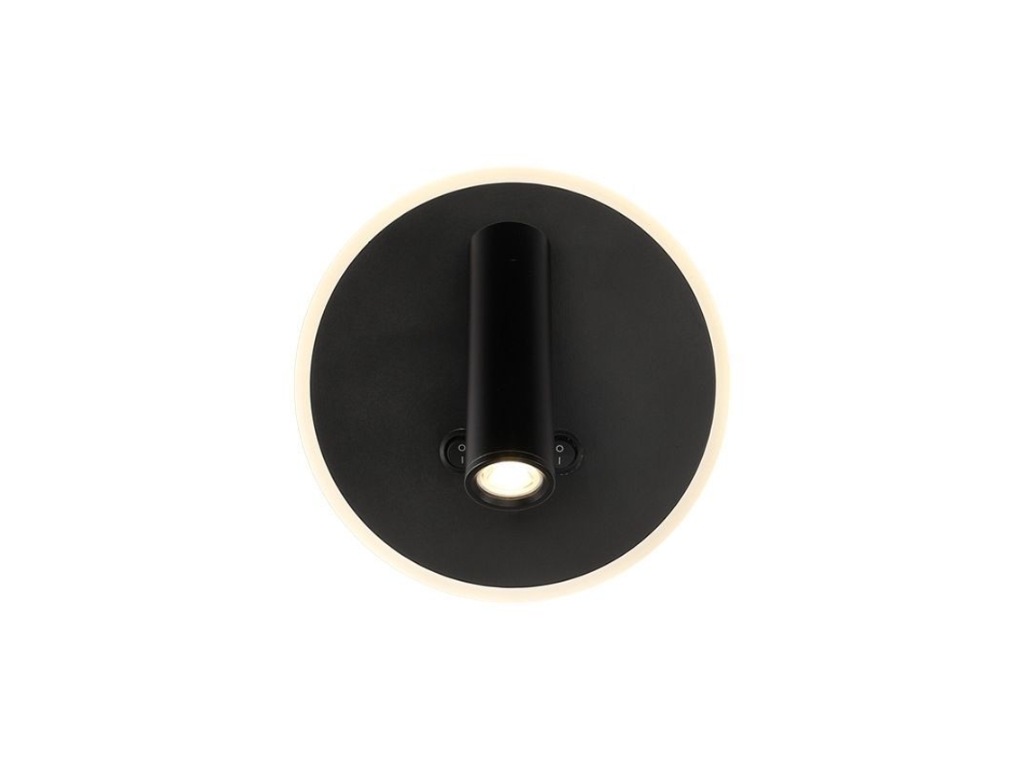 Lámpara De Parede Led Para Quarto Hotel Corredor Com Interruptor Cor Preta 12w Luz Quente Regulável