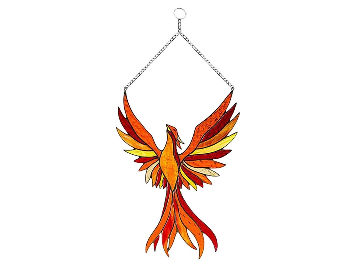 Painel Janela Phoenix Suncatcher Decoração Residencial