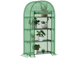 Estufa de jardim BTFORUS, com janelas de malha, porta com fecho, cobertura em PE, 80x49x160cm, verde