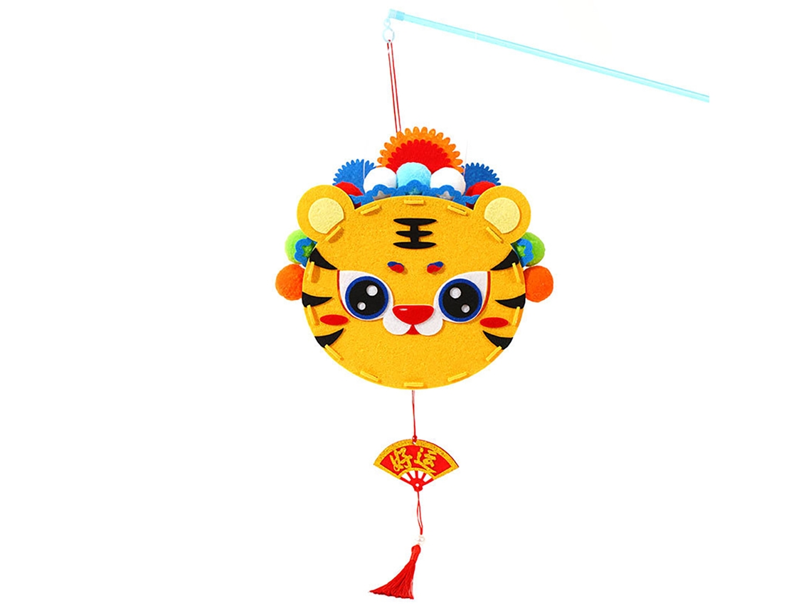 Lanterna infantil DIY de Ano Novo chinês com tema de gato para festival da primavera LAXISCREED
