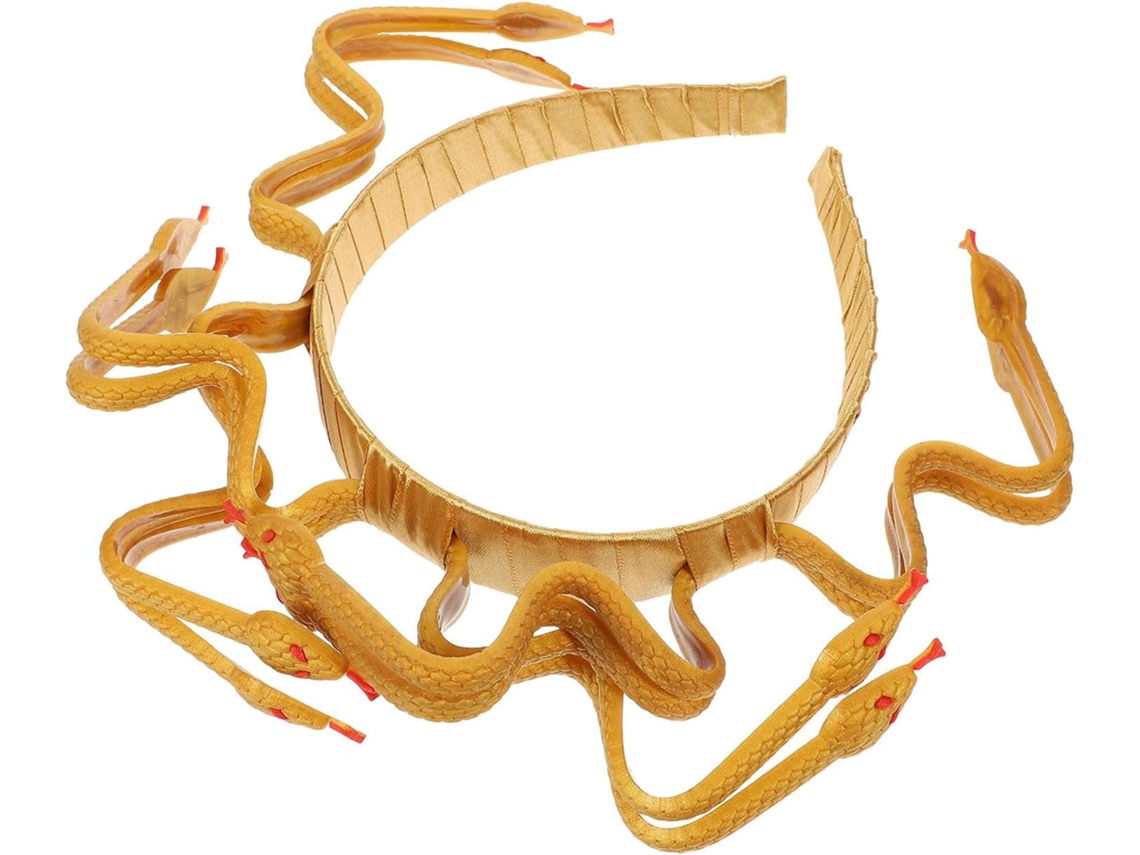 Nuobesty Tiara De Cobra Dourada Para Cosplay De Halloween, Efeito Terror, Leve E Resistente