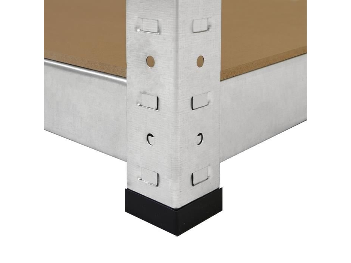 Prateleiras De Aço Galvanizado De 5 Camadas 90 X 40 X 180 Cm Até 1000 Kg Oficina De Armazém De Garagem Fácil De Montar 100 Livre De B