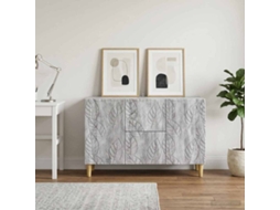 Vidaxl Buffet Sonoma Cinzento 89 X 34,5 X 60 Cm Derivados De Madeira