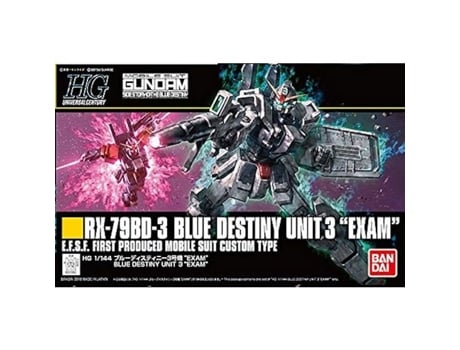 Bandai Spirits Hg Rx 79bd 3 Blue Destiny Unidade 3 Exame 1/144 Modelo azul para maiores de 14 anos