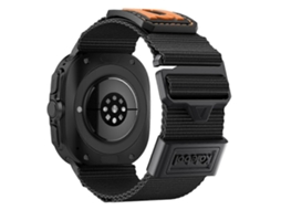 Pulseira De Nylon Trançado Kalebol Para Samsung Galaxy Watch Ultra 47 Mm, Pulseira Esportiva Preta Olysi Shop