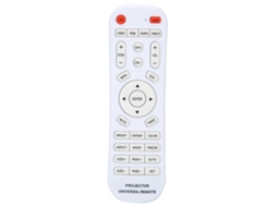 Mando a distancia de repuesto para proyector, blanco, ABS, alcance 10 m, con pilas AAA | S/MARCA