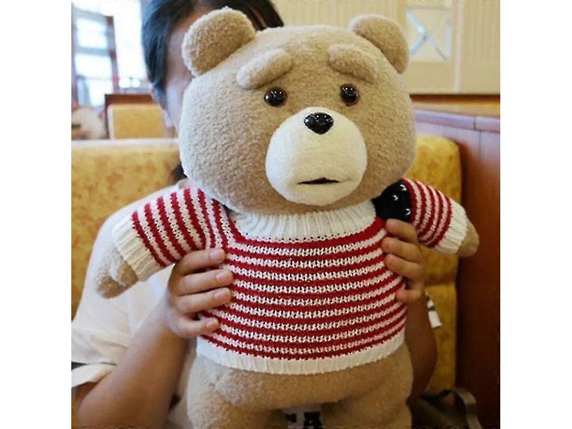 2026 oso de Peluche Ted 2 Con Delantal, 45 Cm, Estilo Película Disney, Juguete Suave, Regalo de Cumpleaños, Amigo, Morado, Ce, Unisex