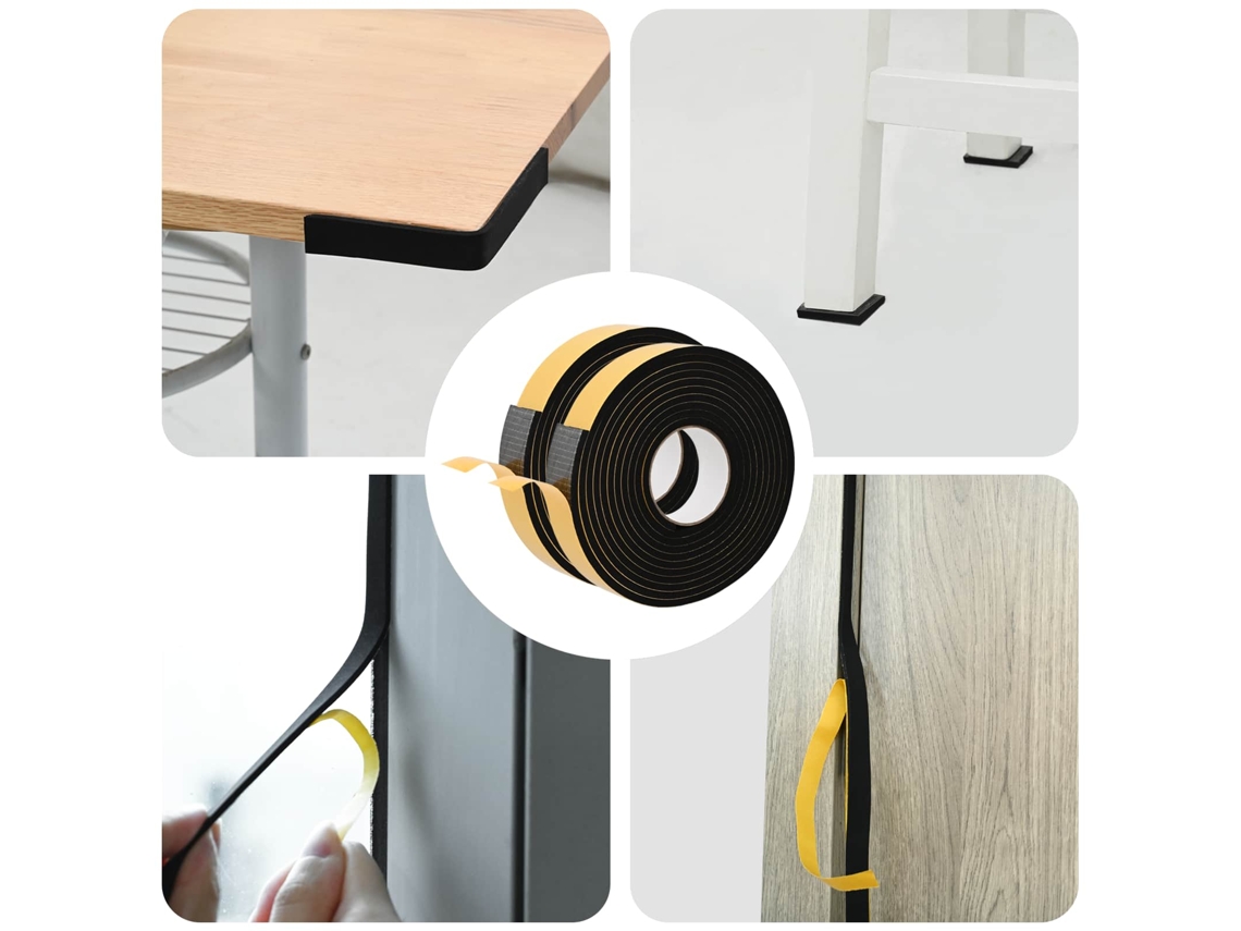 Vidaxl Fita De Espuma Autoadesiva 2 Unid. Preto 30mm X 5m Espuma Cr