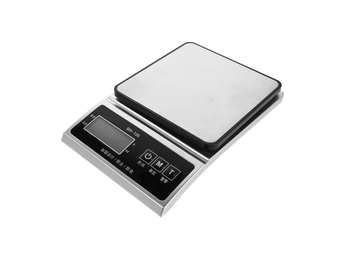 Balança De Cozinha Digital Multifuncional, Capacidade De 3kg, Precisão De 0, 1g, Superfície Em Aço Inoxidável, Ideal