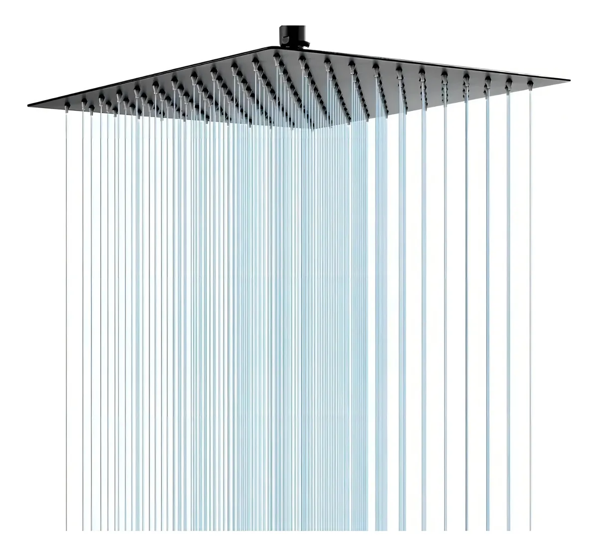 Chuveiro Quadrado 20 Cm Aço Inoxidável 304 Alta E Baixa Pressão Chuva Preto Foscovayotoy
