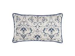Almofada DKD Home Decor Azul Poliéster Bloemen (50x10x30 cm)