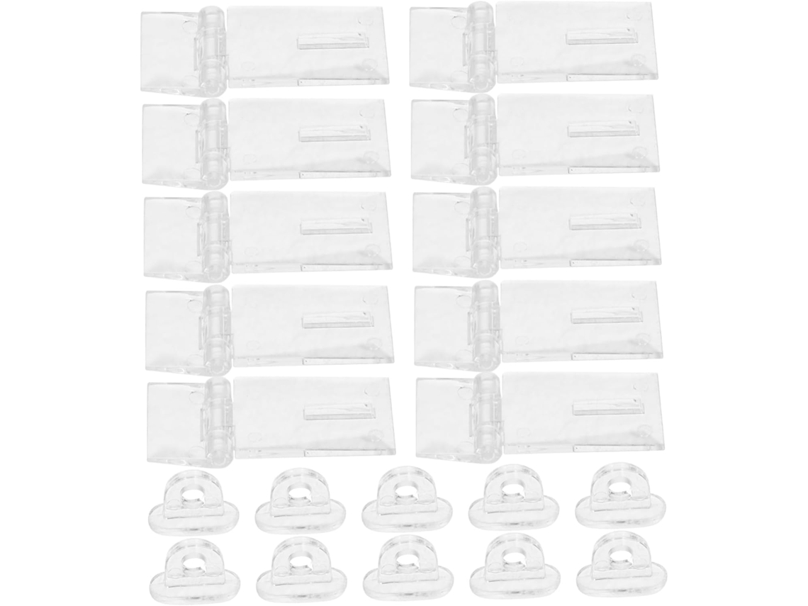 Aboofan Conjunto De 10-fivelas Acrílico Transparente Para Caixas Joias, Fecho Instalável Para Armários E Caixas Vintage