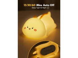 Luz Noturna De Dinossauro Para Crianças Linda Luz Noturna De Silicone Com 2 Níveis De Brilho Lâmpada Recarregável De 7 Cores Para Quarto Bestvite