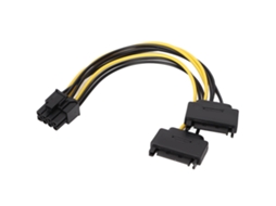 Aetheria 2pcs Cabos de Alimentação Dual Sata 15pin para Pcie 8pin Adaptador de Alimentação Gpu