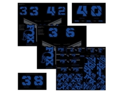 Forquilha/Choque Traseiro Custom 2021 Adesivos Kit Azulfox