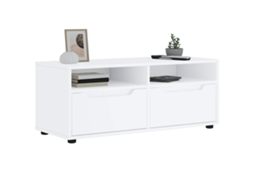 Vidaxl Móvel Tv Visnes Derivados De Madeira Branco 100x40x38 Cm
