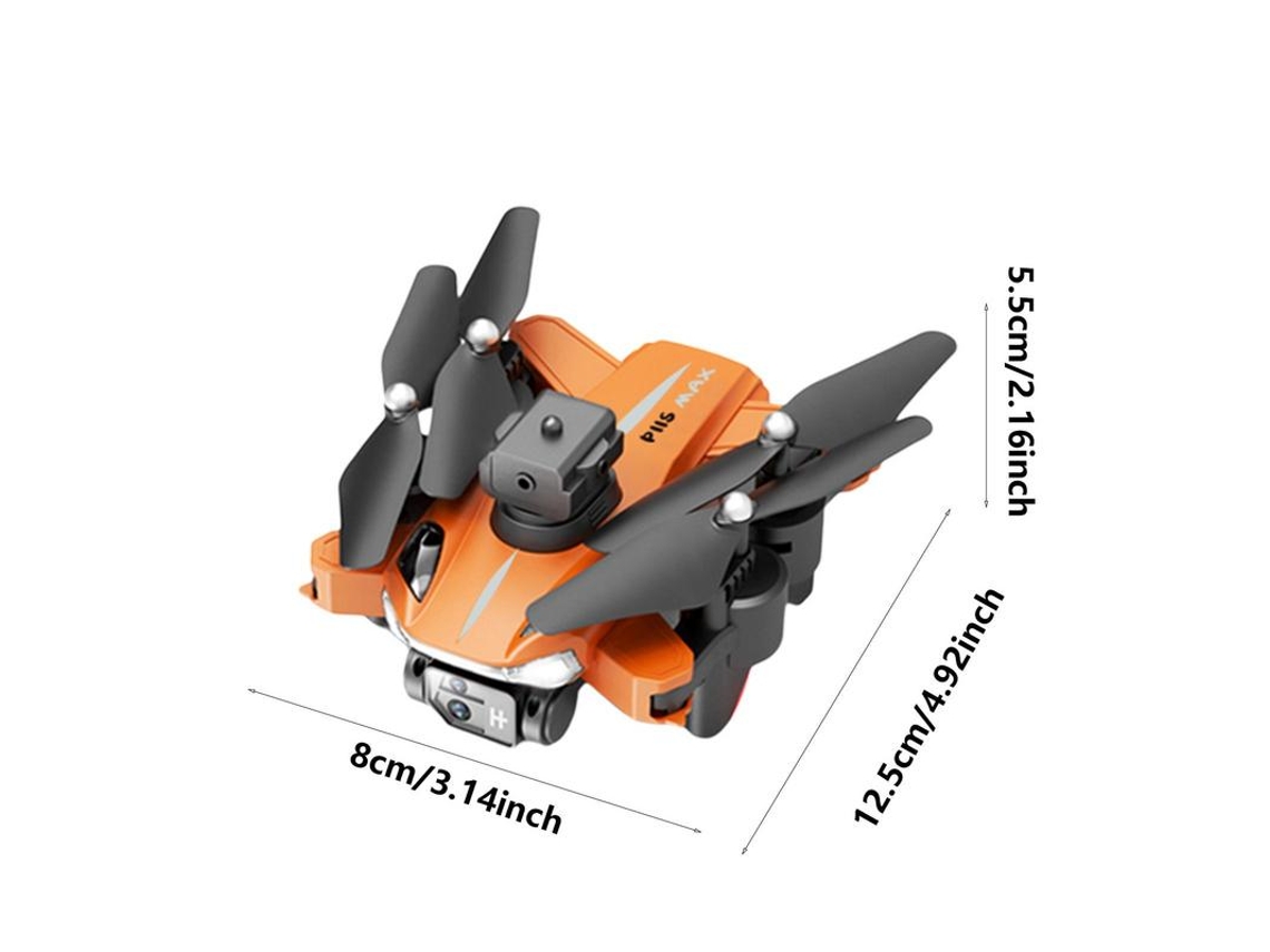 Drone Bestvite Dobrável P11s Com Câmera Dupla 8k E Prevenção De Obstáculos Em 360° (2 Baterias Duração Da Bateria 20 Min Laranja)