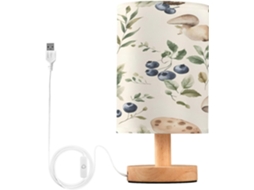 Abajur De Cabeceira Em Formato Cogumelo Da Floresta Com Porta Usb, Sem Necessidade De Lâmpada, Luz Led Quente Para