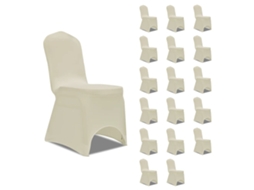 Chair Cover, Chair Covers Vidaxl Creme Tecido (n/a)