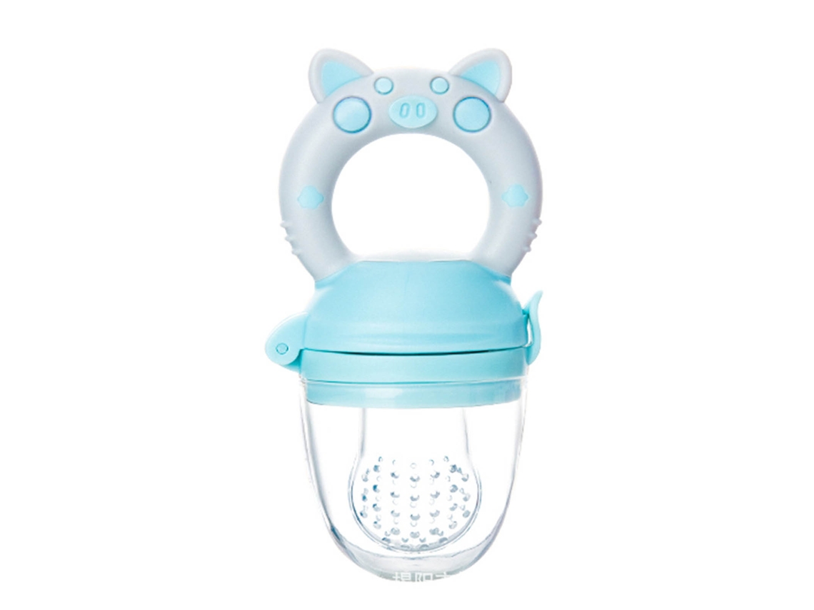 Primerox chupeta Alimentadora de Silicone Macio para Bebê com Design Cute Forma Azul