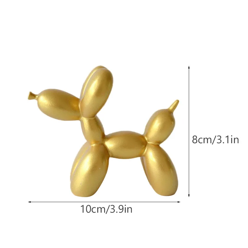 Northeuins Estatuetas de Cachorros Balão Nórdicos para Interiores, Cães de Resina para Porta Entrada, Acessórios para Sala de Estar BRILVIBERA