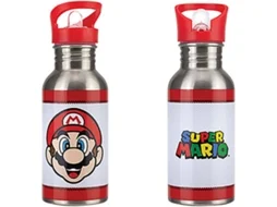 Garrafa PALADONe Super Mario Com Palinha (500 ml - Inox)