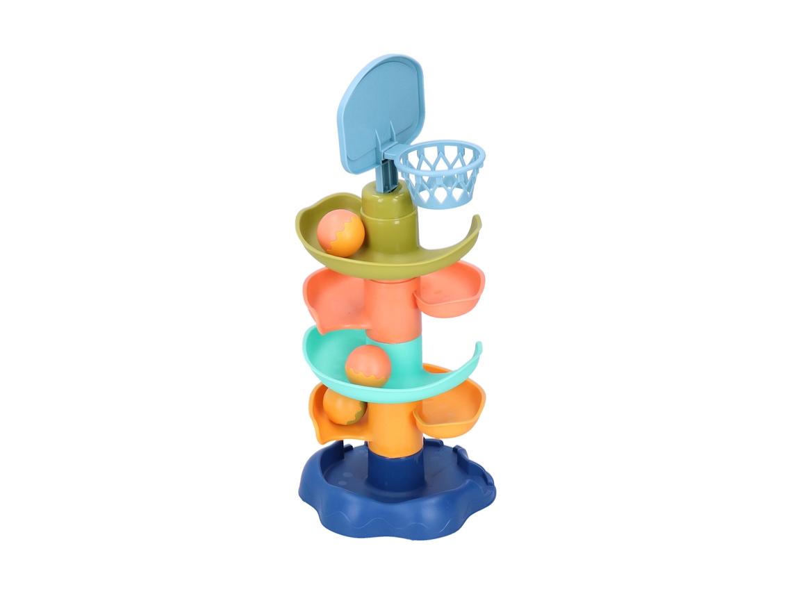 Brinquedo Torre De Bola Deslizante Rolamento Para Crianças Mesa Basquete 5 Camadas Abs
