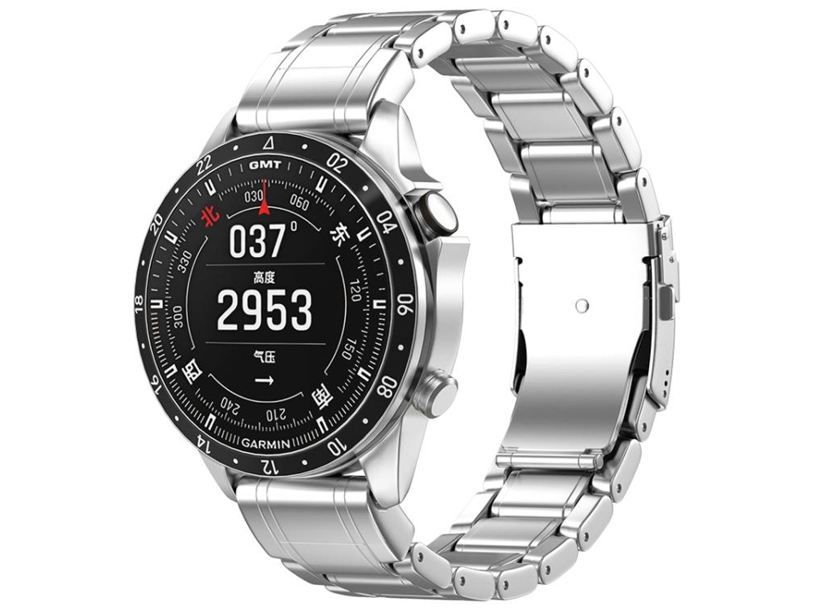 Bracelete para Garmin titânio puro com fivela de segurança prata XIAOMOYU