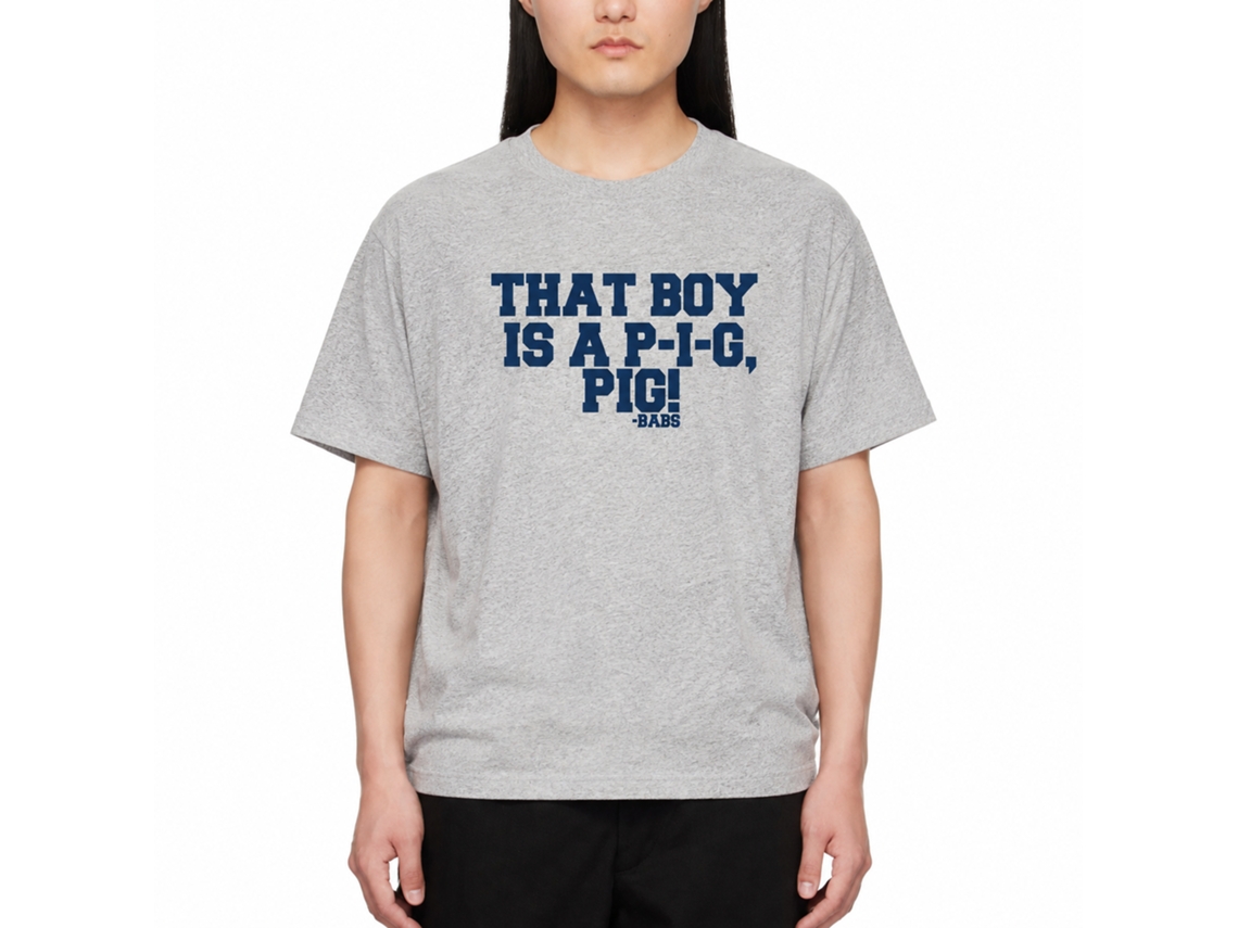 Rockinstone Animal House Movie Little Piggie Heather Gray Adult T-shirt Size:s