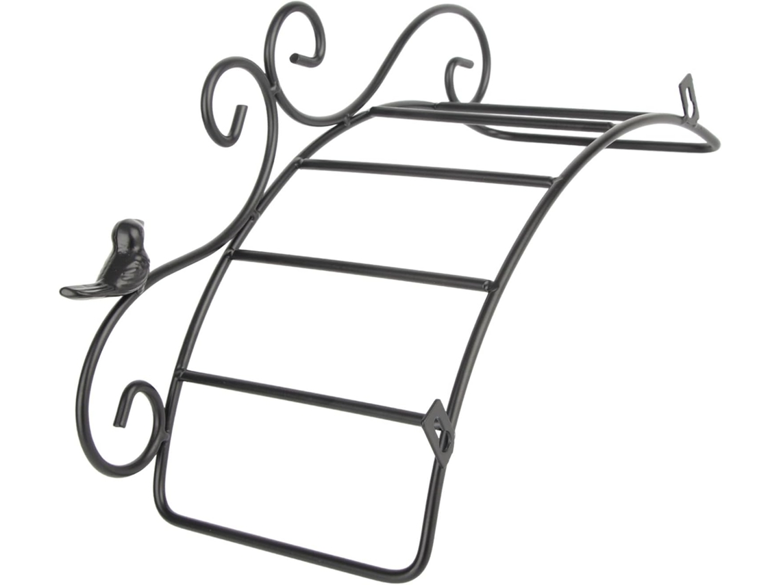 Suporte De Parede Elegante Para Mangueira De Jardim Na Cor Preta, Mantém Tudo Organizado.