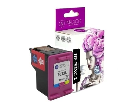 Tinta Inkdigo Para Impressora Hp 703xc, Tricolor
