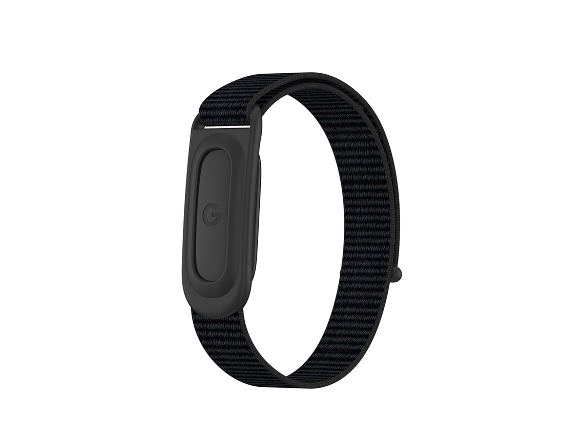 Pulseira Para Google Fitbit Air Czhhmart, Tecida Em Nylon Com Capa Protetora Tpu Preto