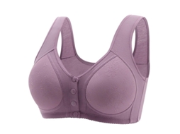 Sujetador Daisy Para Mayores Cierre Frontal Sin Alambre Confortable Talla 42 Morado 42 Púrpura