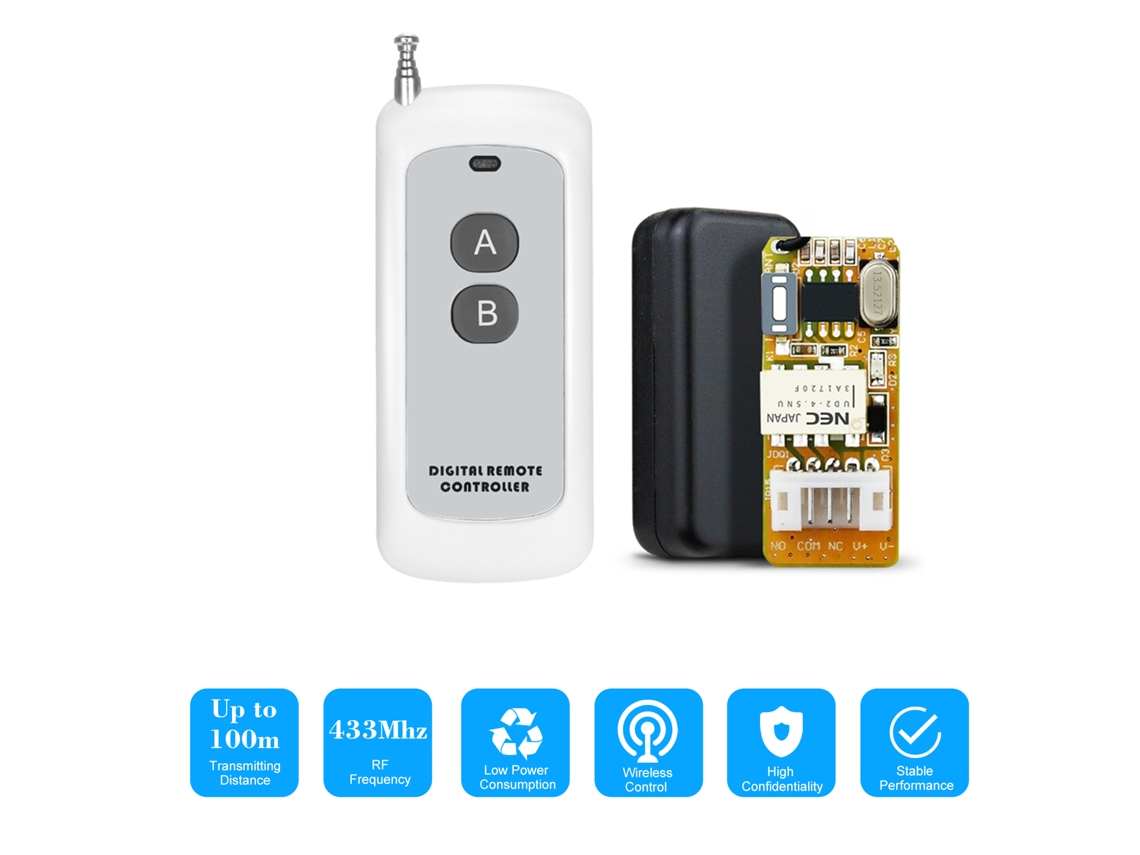 Laxiscreed Interruptor De Controle Remoto Sem Fio 433 Mhz Ultra Mini Com Tensão Ampla
