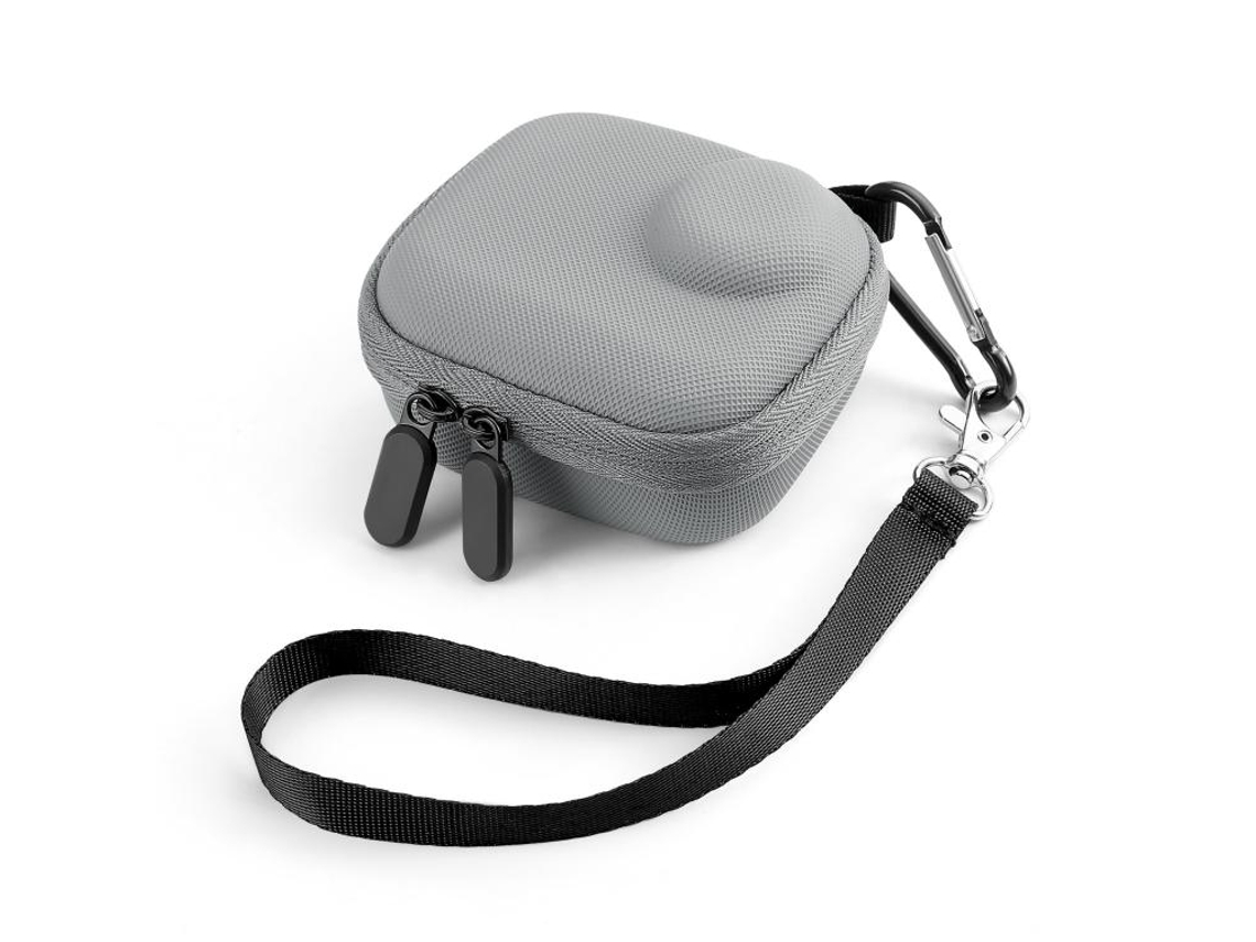 Bolsa HALINUIA para Insta360 Go Ultra Mini Portátil em Pu Textura Diamante (proteção Reforçada, Acesso Rápido, Mosquetão e Alça)